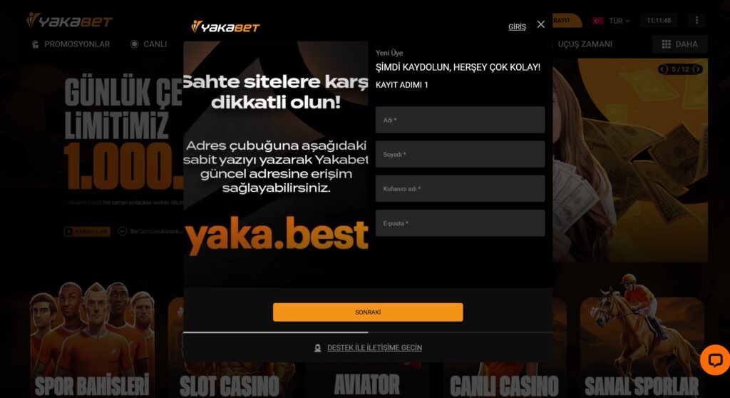 yakabet üyelik